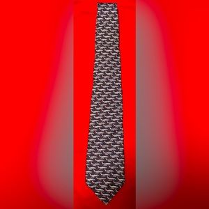 Vintage Made In Italy Umbria 100% Silk Jet Airplane Neck Tie